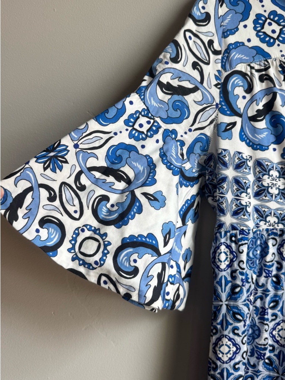Tuckernuck Majolica Tile Ginger Maxi Dress M Boho Resortwear Euro Summer Coastal - Picture 6 of 8